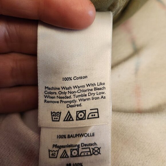 Eddie Bauer Mens Size XL 100% Cotton Short Sleeve Green Button up Shirt - Picture 3 of 6